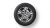Efficiency first A black car tire with a silver rim.