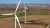 Panoramic view of wind turbines