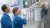 Two chemists in laboratory
